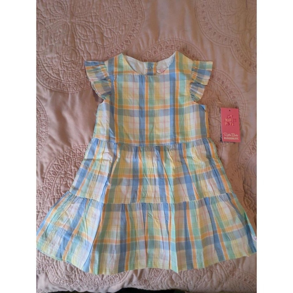 New Ruffle Butts Rugged Butts Pastel‎ Dress 3T Clubhouse Rainbow